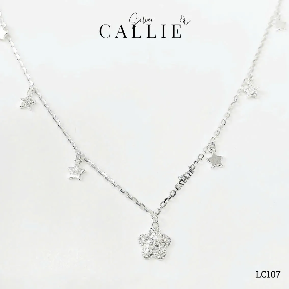 LC107 - Lắc chân bạc Callie Silver ngôi sao - Image 7