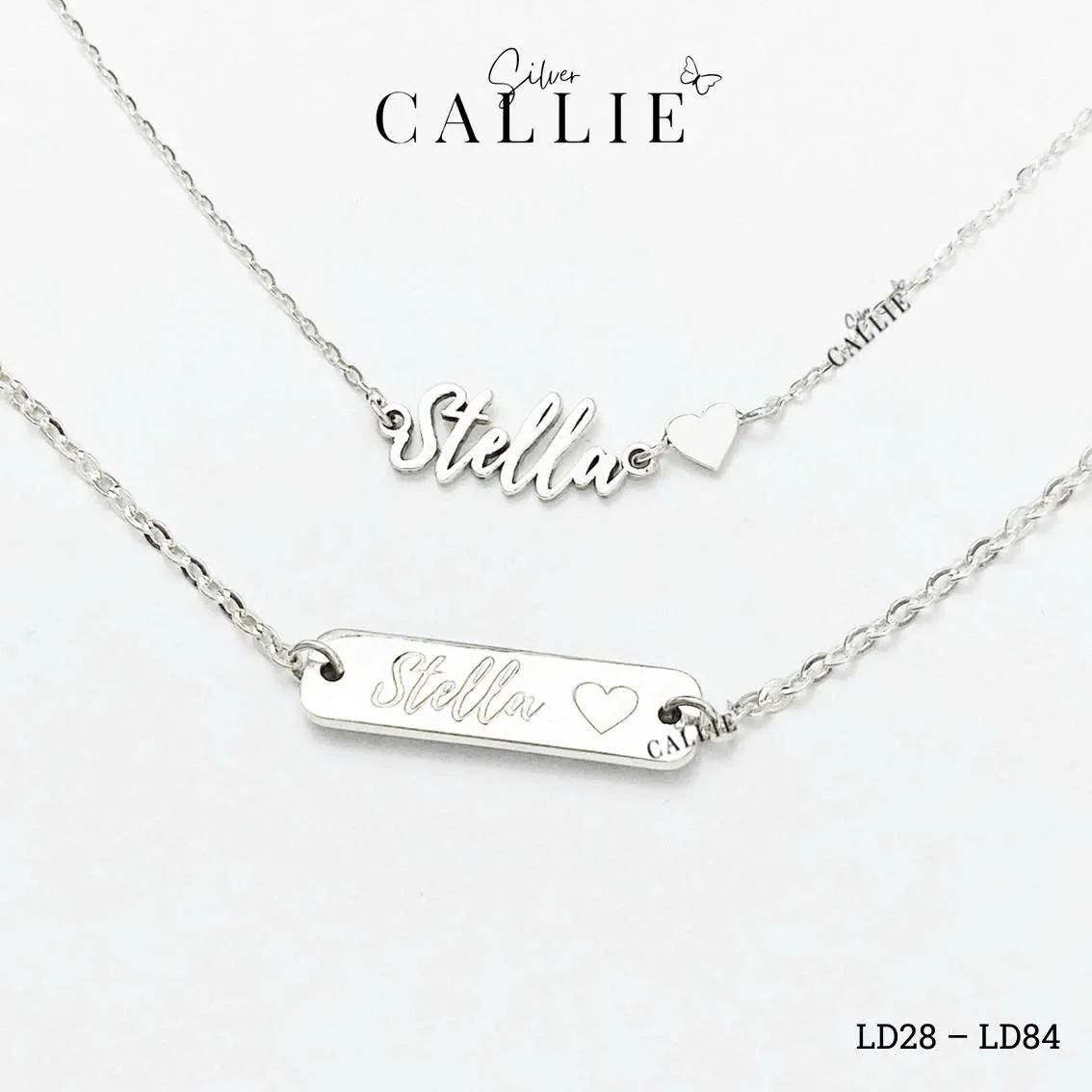 LD28 - LD84: Lắc tay bạc đôi Callie Silver Mẹ Và Bé Kèm Charm Tên Theo Yêu Cầu - Hình ảnh 3