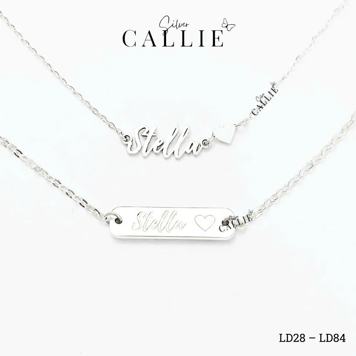LD28 - LD84: Lắc tay bạc đôi Callie Silver Mẹ Và Bé Kèm Charm Tên Theo Yêu Cầu - Hình ảnh 10