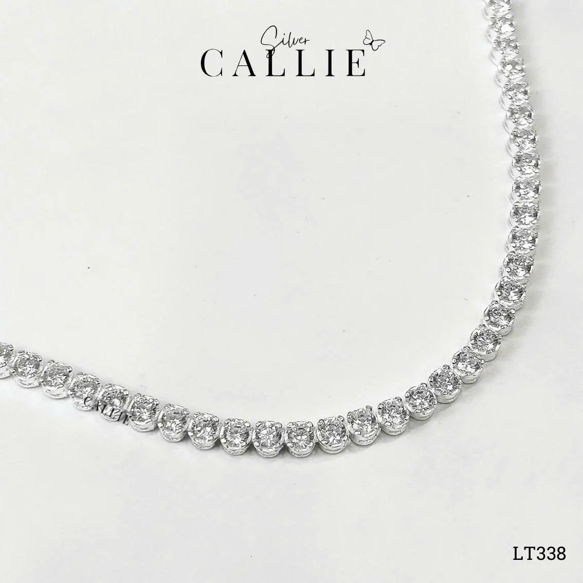 LT338 - Lắc tay bạc Callie Silver xi kim tennis full đá 3li - Image 10