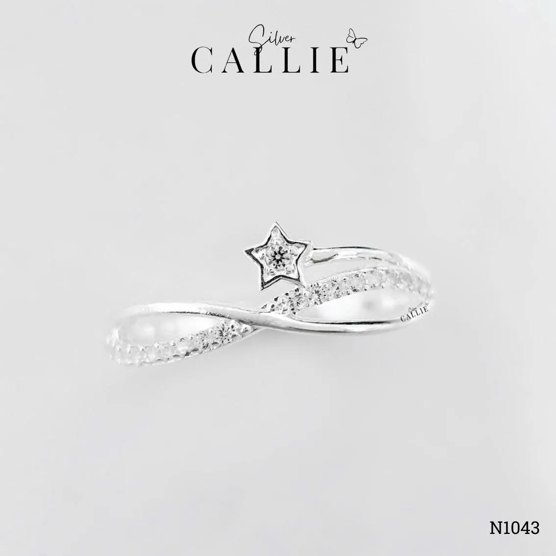 N1043 - Nhẫn bạc Callie Silver ngôi sao vô cực - Image 4