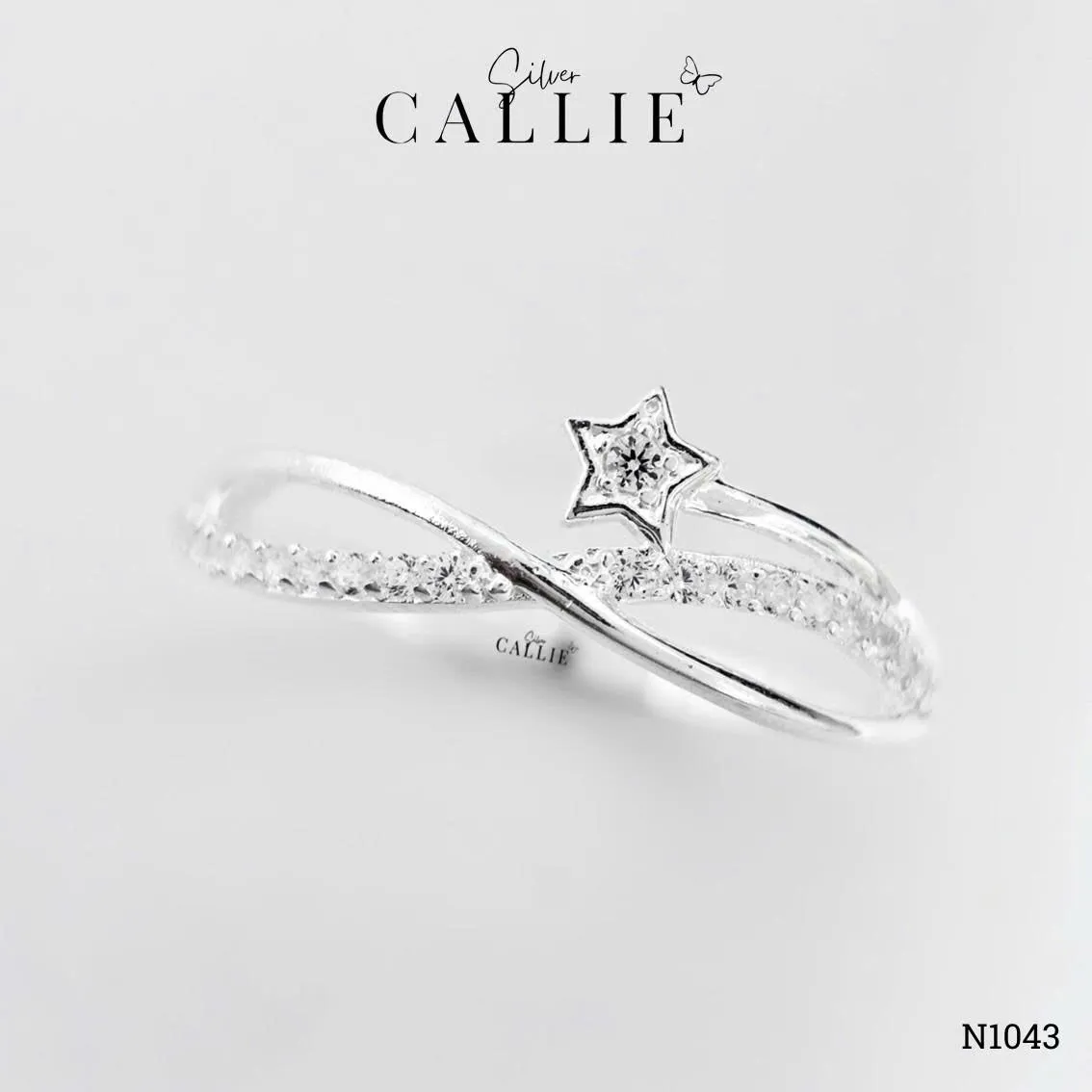 N1043 - Nhẫn bạc Callie Silver ngôi sao vô cực