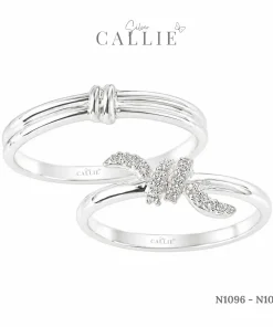 N1096 - N1097: Nhẫn Bạc Thiết Kế Callie Silver Infinity Twist