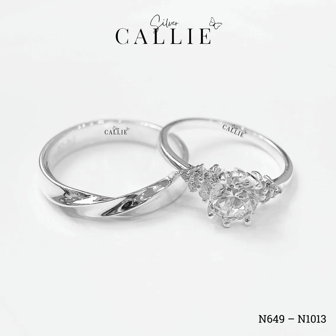 N649 - N1013: Nhẫn Bạc Thiết Kế Callie Silver Eternal Spark - Hình ảnh 8