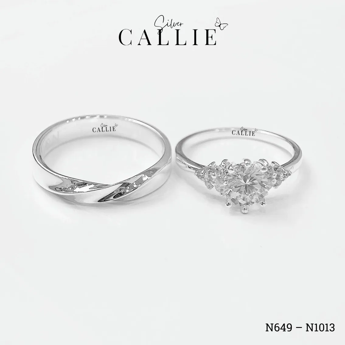 N649 - N1013: Nhẫn Bạc Thiết Kế Callie Silver Eternal Spark - Hình ảnh 3