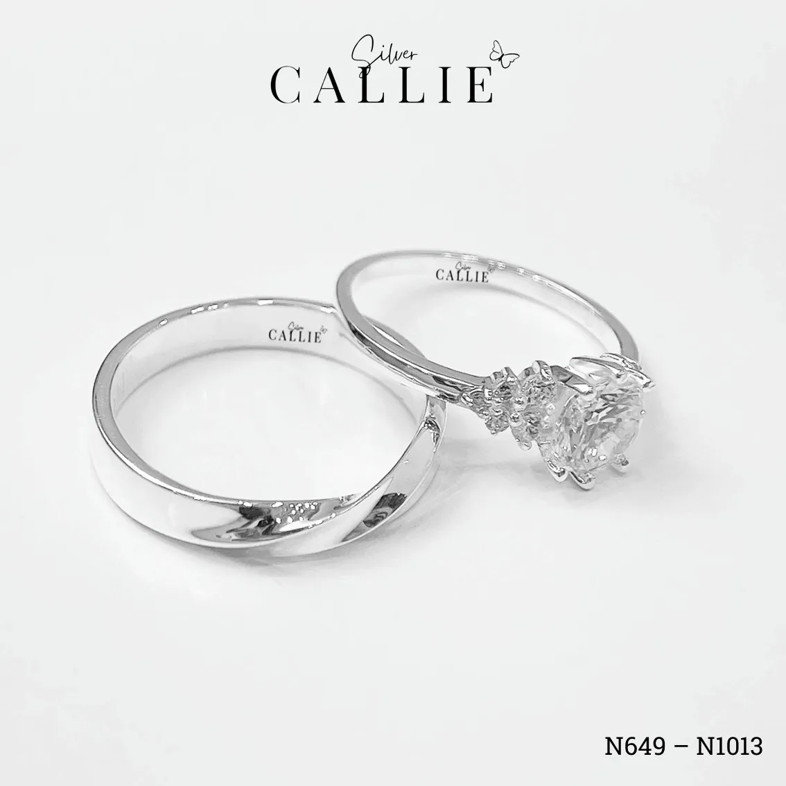 N649 - N1013: Nhẫn Bạc Thiết Kế Callie Silver Eternal Spark - Hình ảnh 6