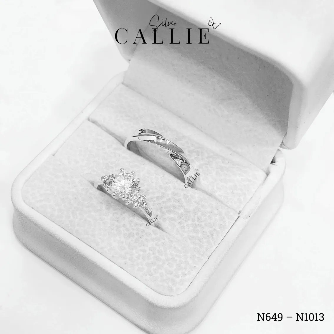 N649 - N1013: Nhẫn Bạc Thiết Kế Callie Silver Eternal Spark - Hình ảnh 9