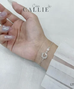 Alternative view of LT356 - Lắc tay bạc Callie Silver vòng nguyệt quế và sao