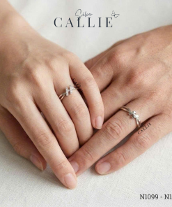 Alternative view of N1099 - N1100: Nhẫn Bạc Thiết Kế Callie Silver Parallel Love