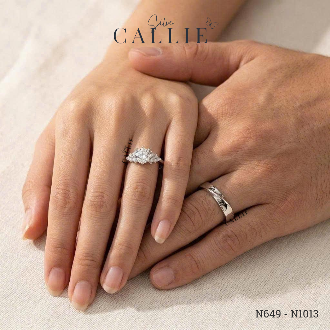 N649 - N1013: Nhẫn Bạc Thiết Kế Callie Silver Eternal Spark - Hình ảnh 2
