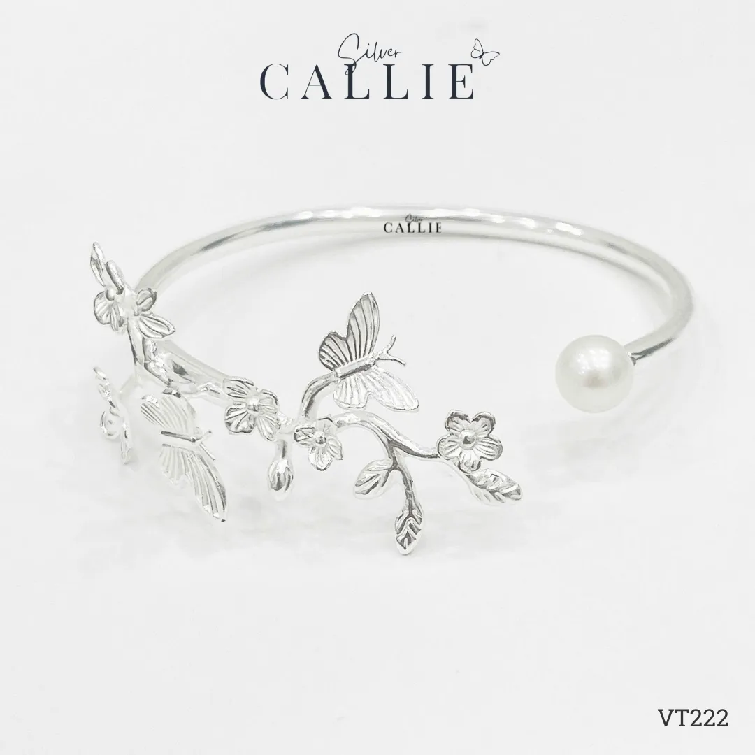VT222 - Vòng Tay Bạc Thiết Kế Callie Silver Liên Hoa - Image 4