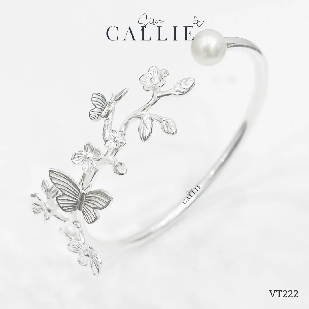 VT222 - Vòng Tay Bạc Thiết Kế Callie Silver Liên Hoa - Image 6