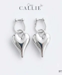 Alternative view of BT279 - Khoen thiết kế Callie Silver Trái Tim Trơn