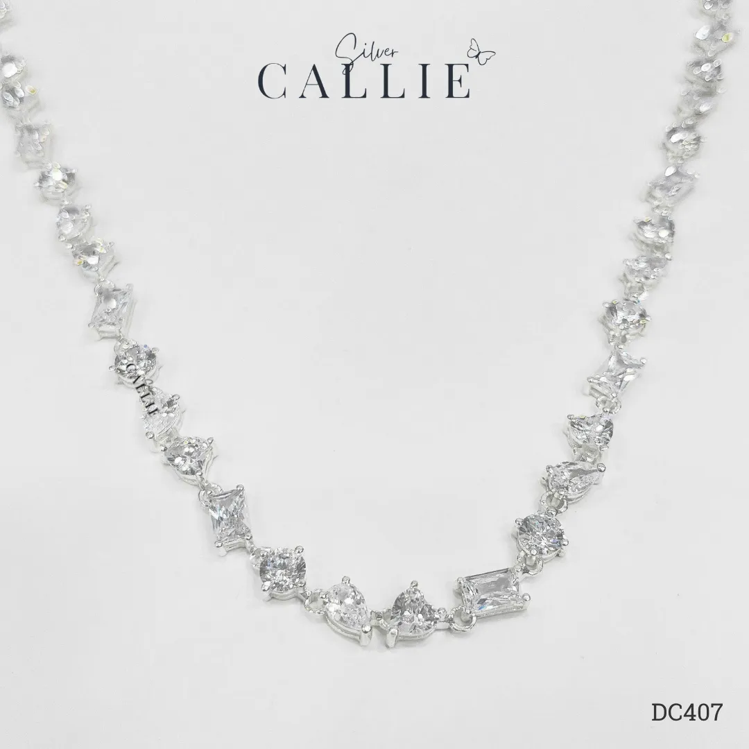 DC407 - Dây Chuyền Bạc Callie Silver Cô Dâu MixCut