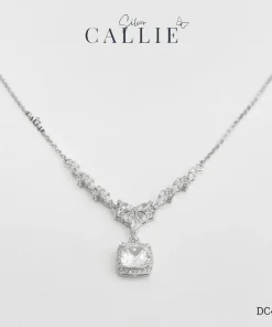 DC420 - Dây chuyền bạc Callie Silver Nguyệt Quế Mặt Vuông
