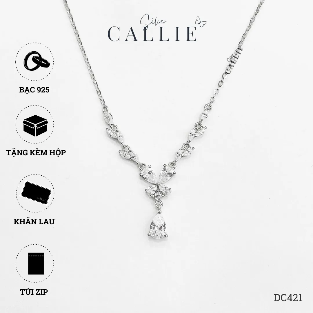 DC421 - Dây chuyền bạc Callie Silver Nguyệt Quế Mặt Giọt Nước - Image 10