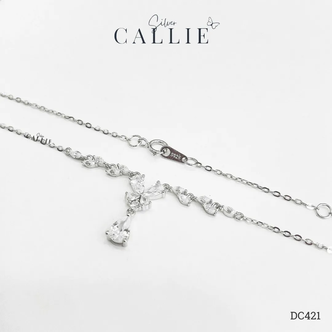 DC421 - Dây chuyền bạc Callie Silver Nguyệt Quế Mặt Giọt Nước - Image 5