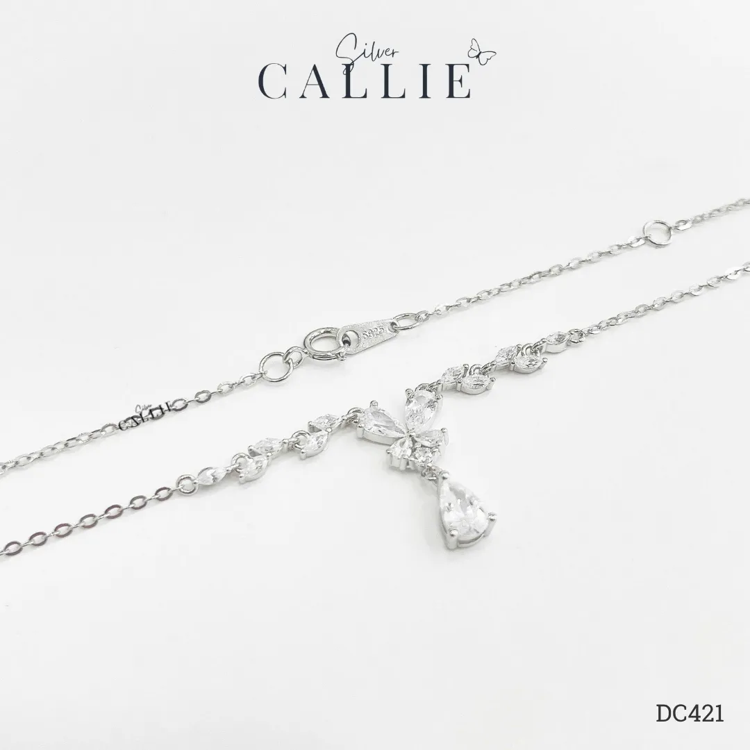 DC421 - Dây chuyền bạc Callie Silver Nguyệt Quế Mặt Giọt Nước - Image 2