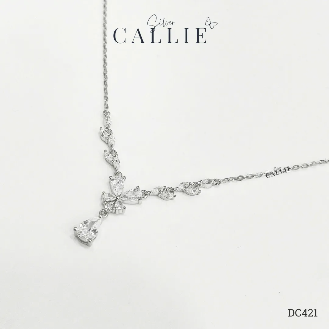 DC421 - Dây chuyền bạc Callie Silver Nguyệt Quế Mặt Giọt Nước - Image 4