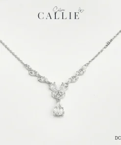 DC421 - Dây chuyền bạc Callie Silver Nguyệt Quế Mặt Giọt Nước