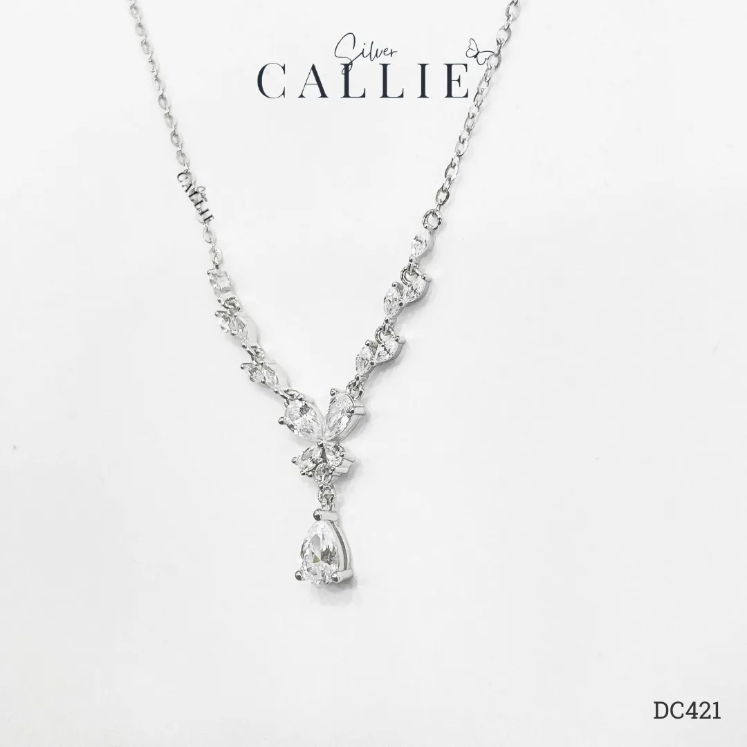 DC421 - Dây chuyền bạc Callie Silver Nguyệt Quế Mặt Giọt Nước - Image 6