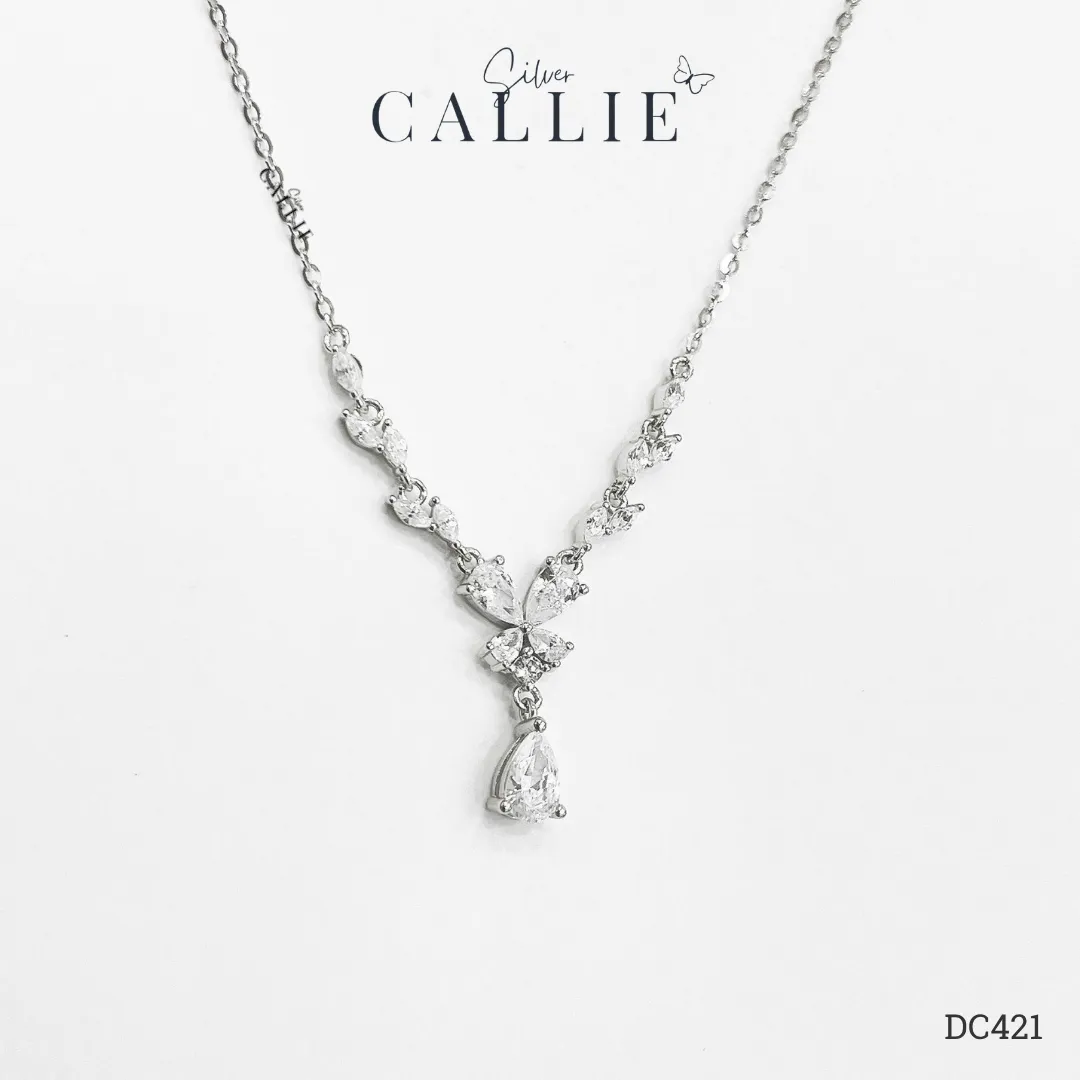 DC421 - Dây chuyền bạc Callie Silver Nguyệt Quế Mặt Giọt Nước - Image 3