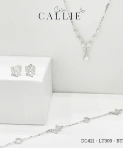 DC421 - LT309 - BT243: Bộ Trang Sức Bạc Callie Silver Bươm Bướm