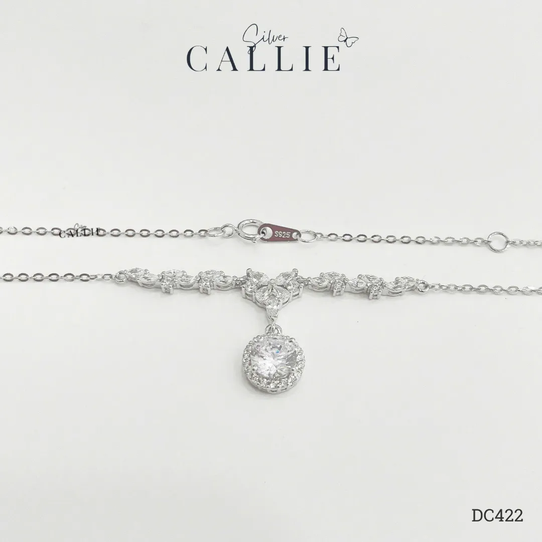 DC422 - Dây chuyền bạc Callie Silver Nguyệt Quế Mặt Tròn - Image 2