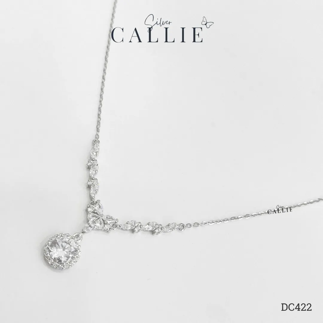 DC422 - Dây chuyền bạc Callie Silver Nguyệt Quế Mặt Tròn - Image 4