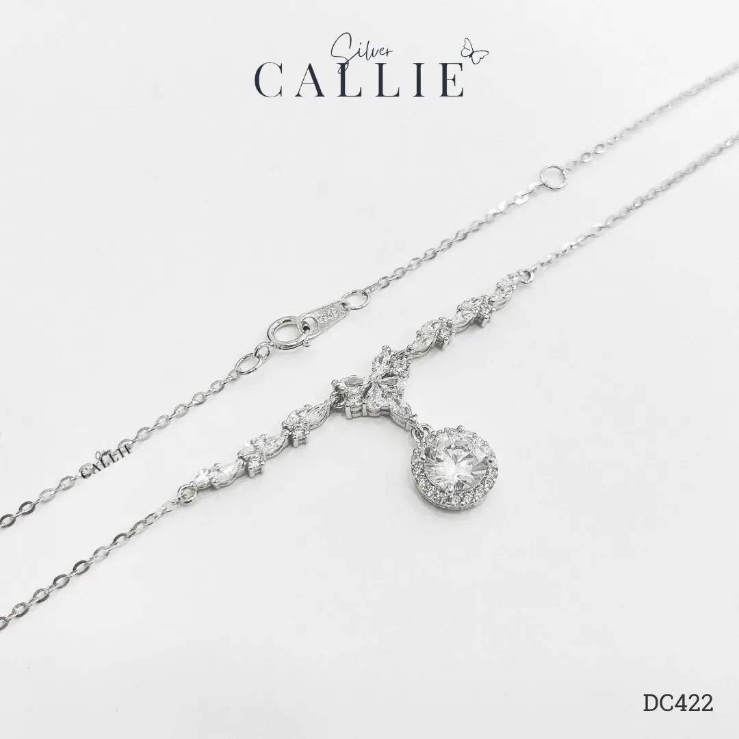 DC422 - Dây chuyền bạc Callie Silver Nguyệt Quế Mặt Tròn - Image 8