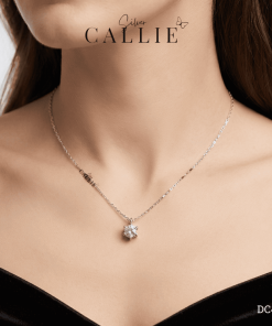 Alternative view of DC423 - Dây chuyền bạc Callie Silver 1 Viên Chủ Moissanite 6li3