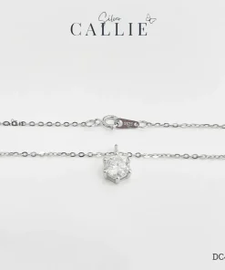 Alternative view of DC423 - Dây chuyền bạc Callie Silver 1 Viên Chủ Moissanite 6li3