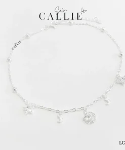 LC124- Lắc chân bạc Callie Silver trăng sao đính đá