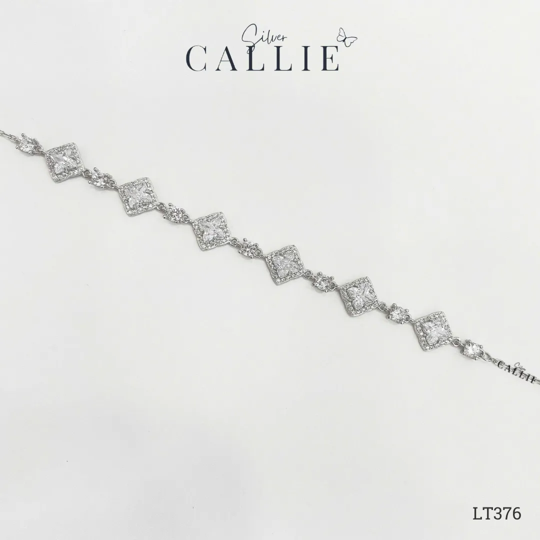 LT376 - Lắc tay bạc Callie Silver hình thoi Cô Dâu - Image 2