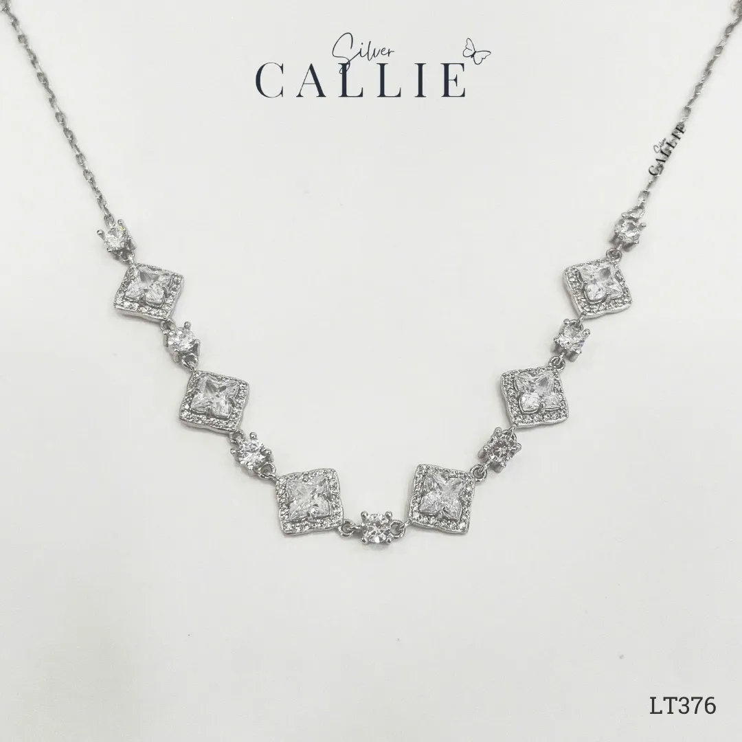 LT376 - Lắc tay bạc Callie Silver hình thoi Cô Dâu - Image 3