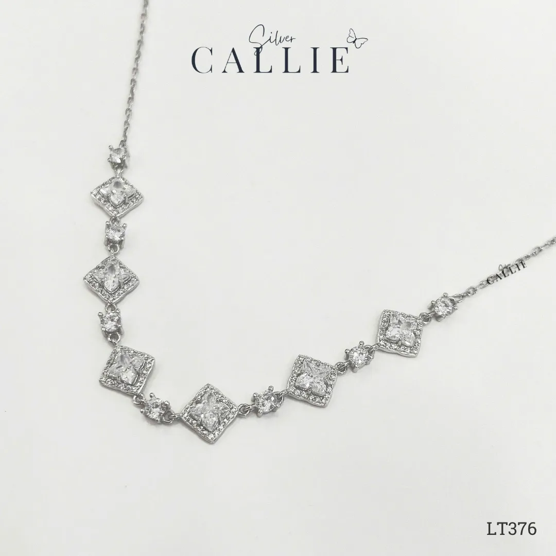 LT376 - Lắc tay bạc Callie Silver hình thoi Cô Dâu - Image 5