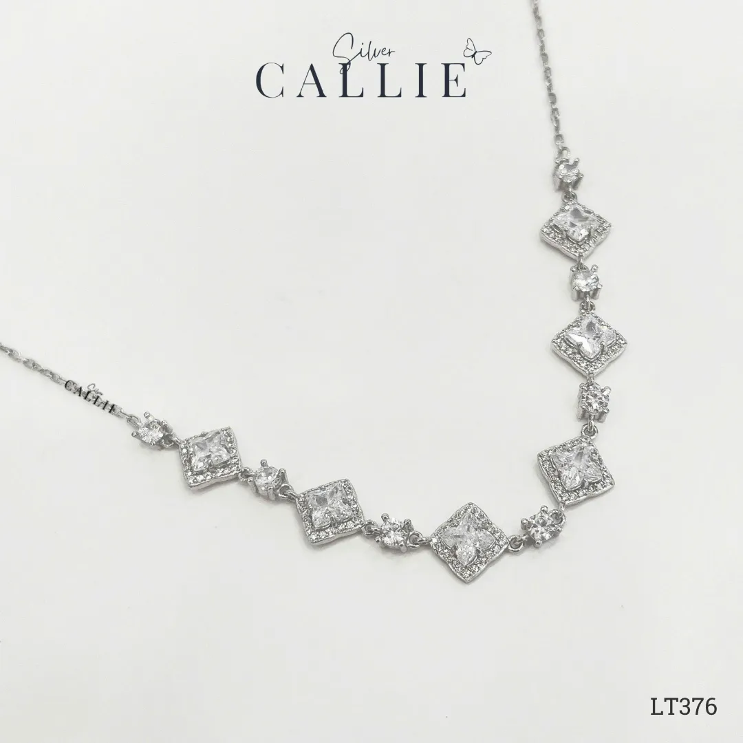 LT376 - Lắc tay bạc Callie Silver hình thoi Cô Dâu - Image 7