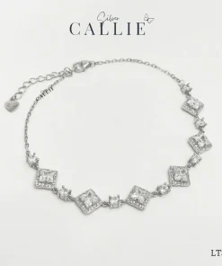 LT376 - Lắc tay bạc Callie Silver hình thoi Cô Dâu