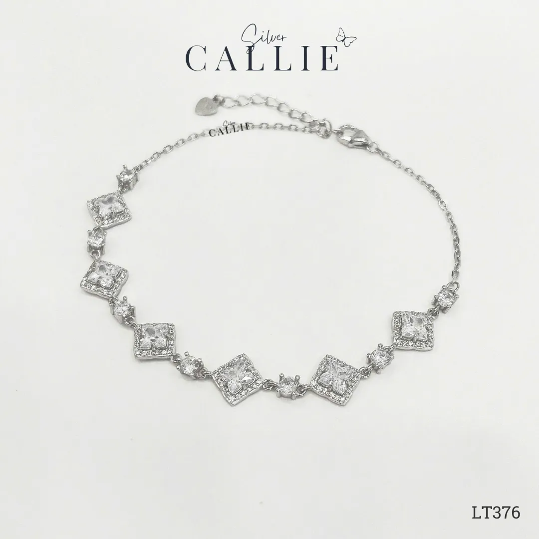 LT376 - Lắc tay bạc Callie Silver hình thoi Cô Dâu - Image 4