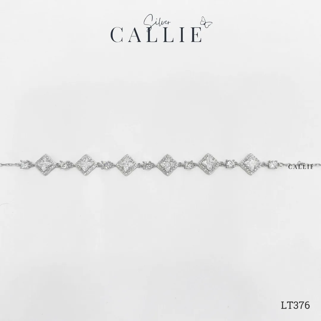LT376 - Lắc tay bạc Callie Silver hình thoi Cô Dâu - Image 6