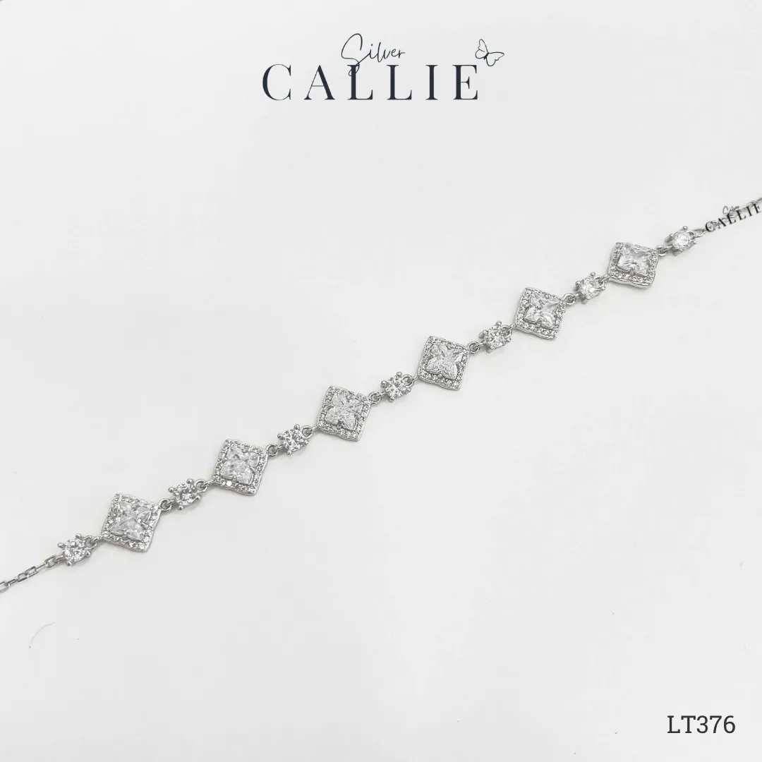 LT376 - Lắc tay bạc Callie Silver hình thoi Cô Dâu - Image 9