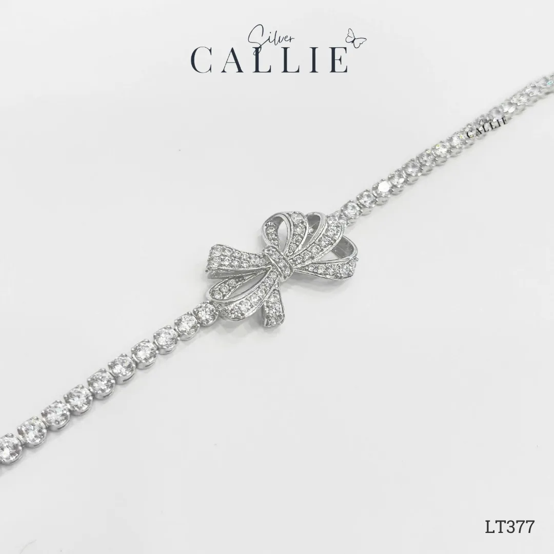 LT377 - Lắc tay bạc Callie Silver nơ nhiều cánh Cô Dâu - Hình ảnh 7