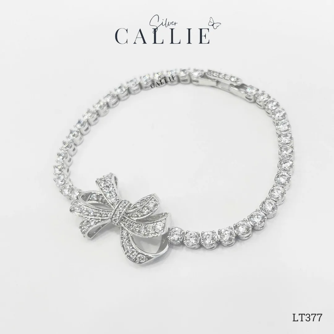 LT377 - Lắc tay bạc Callie Silver nơ nhiều cánh Cô Dâu - Hình ảnh 8