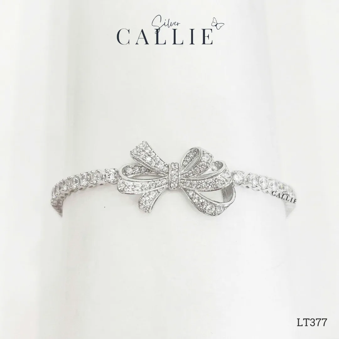 LT377 - Lắc tay bạc Callie Silver nơ nhiều cánh Cô Dâu - Hình ảnh 6