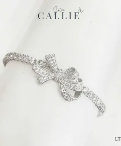 LT377 - Lắc tay bạc Callie Silver nơ nhiều cánh Cô Dâu