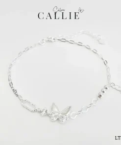 LT386 - Lắc tay bạc Callie Silver bướm xà cừ