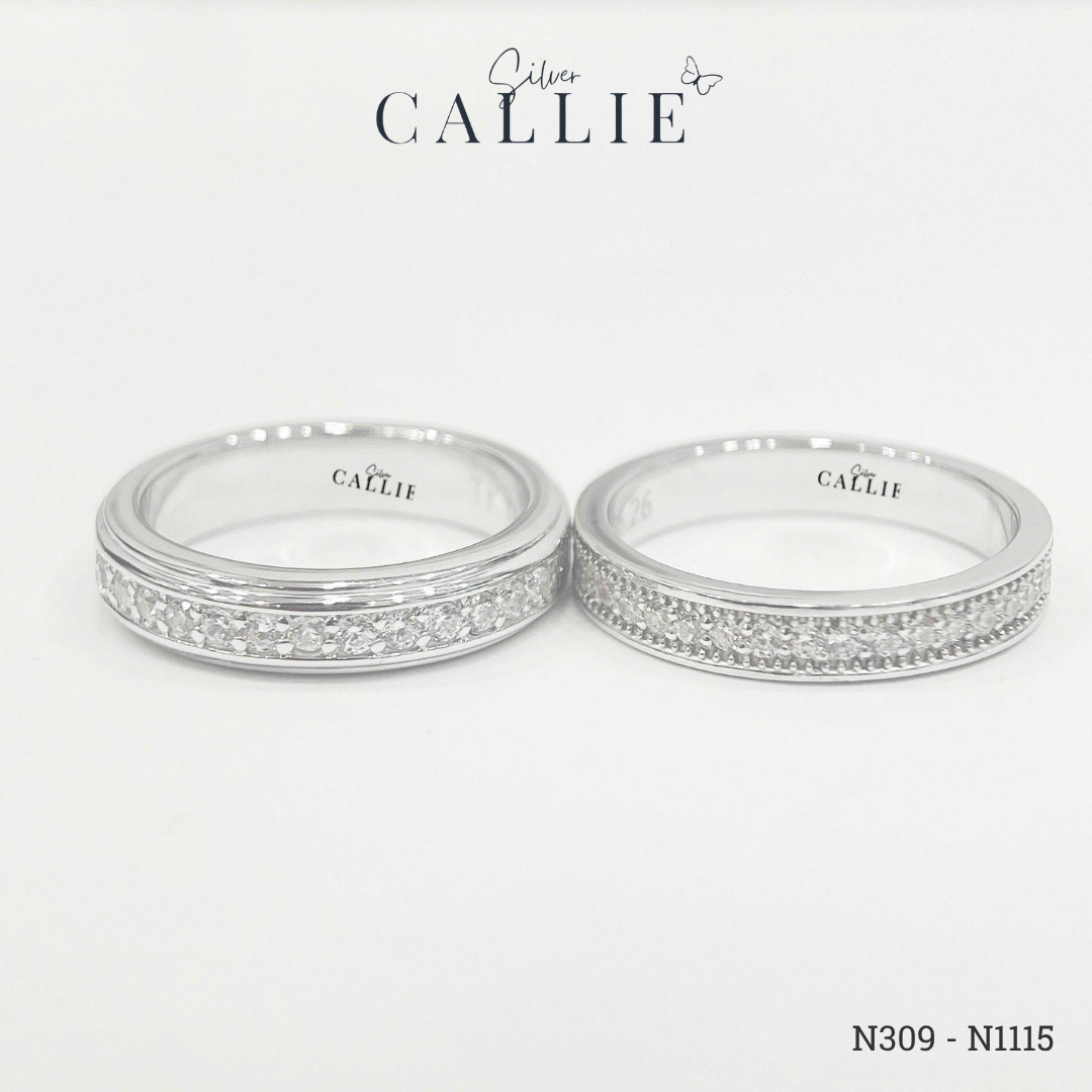 N309 - N1115: Nhẫn bạc thiết kế Callie Silver Đính Đá
