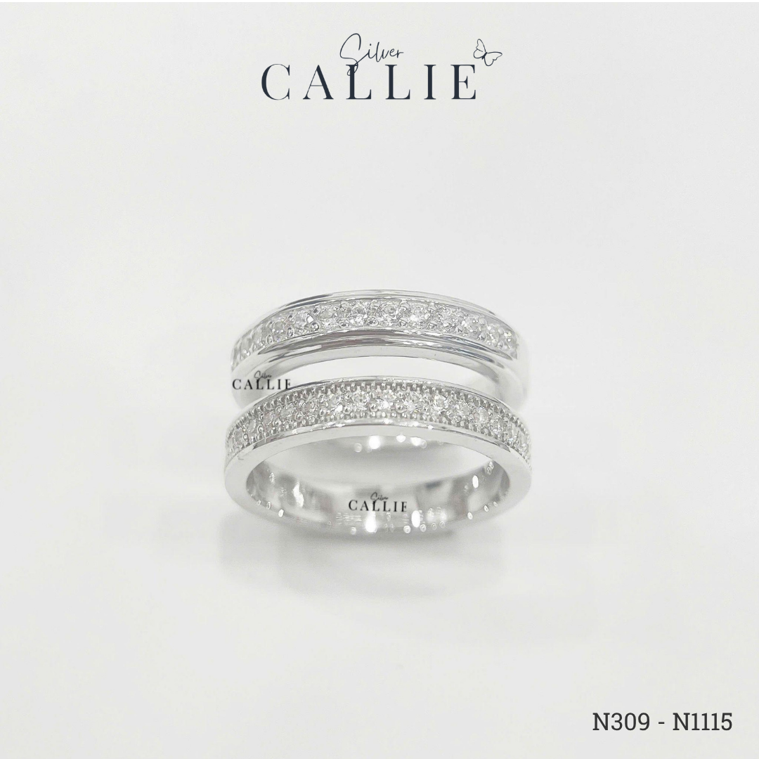 N309 - N1115: Nhẫn bạc thiết kế Callie Silver Đính Đá - Image 4