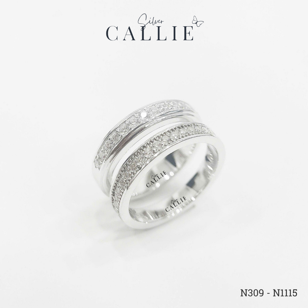N309 - N1115: Nhẫn bạc thiết kế Callie Silver Đính Đá - Image 2