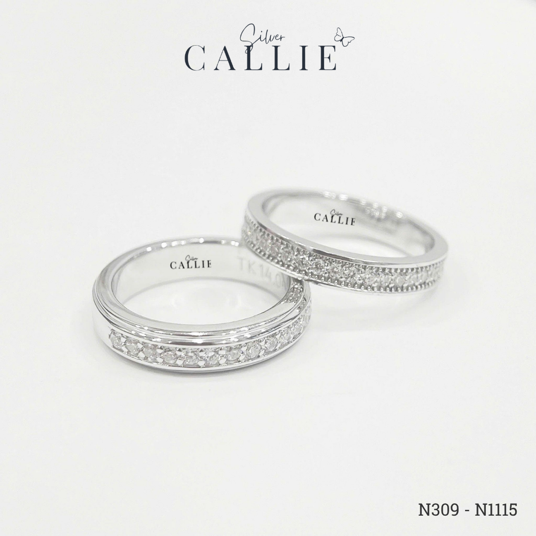N309 - N1115: Nhẫn bạc thiết kế Callie Silver Đính Đá - Image 3